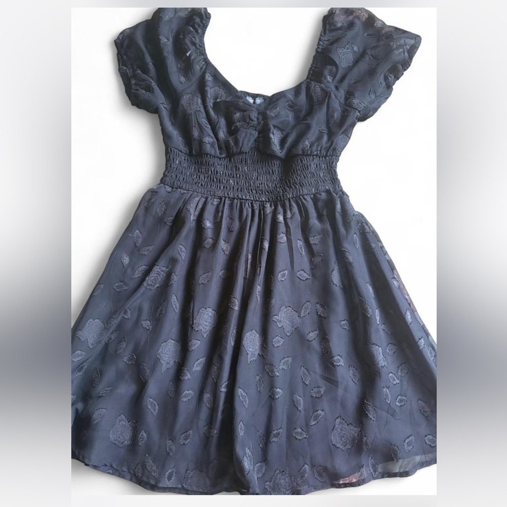Lily Rose Black Floral Dress